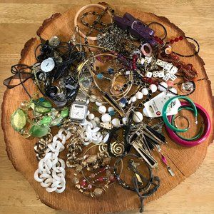 2 pounds Harvest Art Craft Wear Repurpose Jewelry Lot